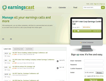 Tablet Screenshot of beta.earningscast.com